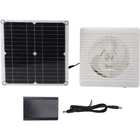 Jeffergarden 12W 12V DC Solarventilator, solarbetriebener Abluftventilator für Gewächshäuser im Freien
