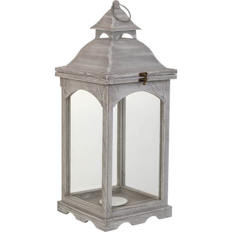 Farol de madera 23x23x58.5h cm