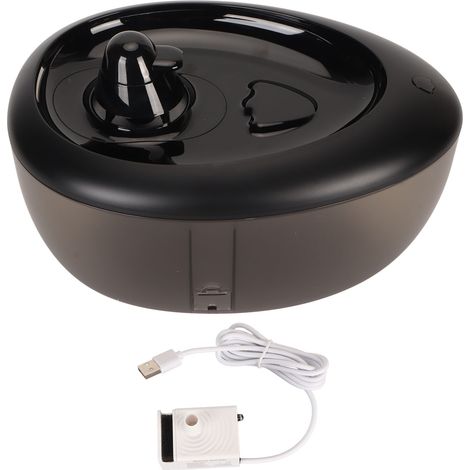 Fontaine à eau pour chat 2L Ultra Silencieuse Sécurisée Distributeur Automatique pour Chien Animal Noir (1/5)