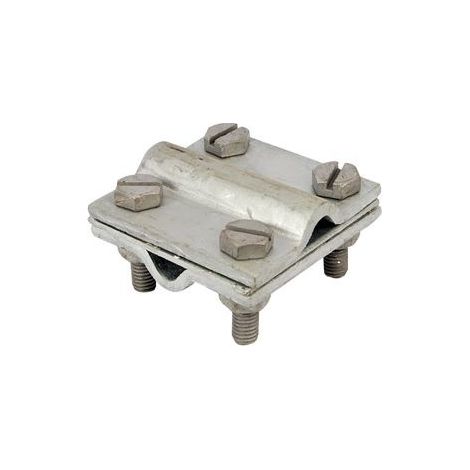 Attache-raccord en croix pour barres rondes diamètre 8-10 mm acier galvanisé à chaud