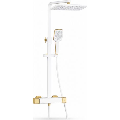 Thermostatic Bath Shower Set White Gold (1/5)