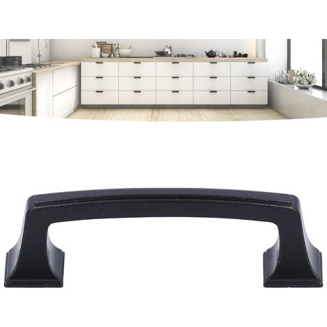 Poignée en alliage de zinc noir, poignée de quincaillerie pour meubles de style américain, poignée de tiroir, poignée de porte d'armoire, nouvelle poignée de style chinois B01250S (1/5)