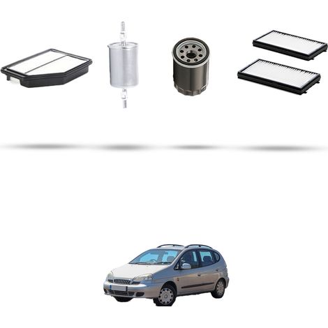 Kit tagliando 4 filtri compatibile con Chevrolet Tacuma 2.0i 16v 89kw dal 2000 (1/4)