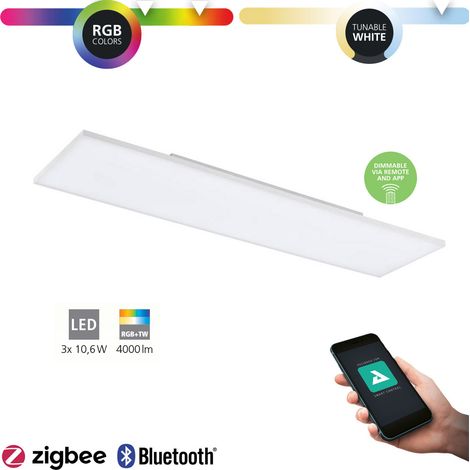 Plafoniera Moderna Turcona-Z Acciaio Bianco 3 Luci Led Integrato 10,6W (1/5)