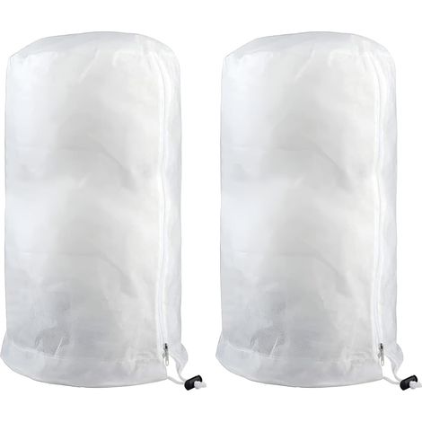 2 Stück – Pflanzen-Winterschutzhülle 180 x 100 cm – Mit Kordelzug und Reißverschluss – Wiederverwendbare Pflanzenschutzabdeckung