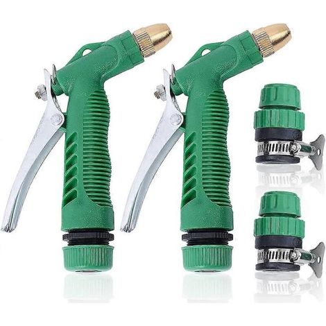 2Pc Watering Gun,Multi-gun Household Hose-Green (1/5)