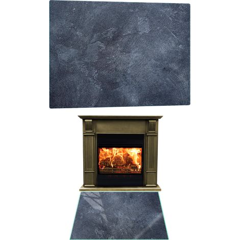 CHIMENEA DE CRISTAL TEMPLADO DIMENSIONES DE LA BASE 52x50cm GRAPHICS STONE (1/5)