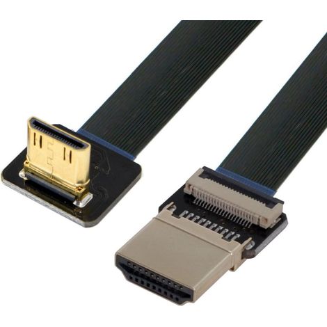 90 Degree FPV Mini HDMI mâle vers HDMI mâle FPC câble plat pour HDTV FPV Multicopter Photographie aérienne 20 cm (1/5)