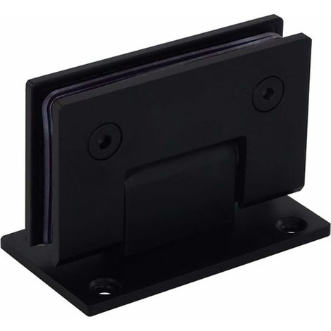 Stainless Steel co.ukameless Glass Black Door Hinge 90 Degrees Of Bathroom Clamp Bathroom Folding Glass Clip Package Mail hilarity (Color : SS 90)