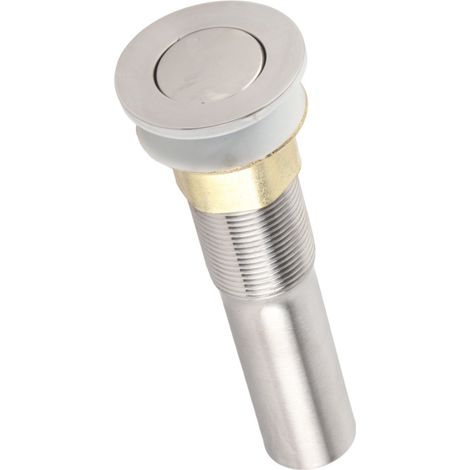 Desagüe galvanizado sin rebosadero, protección contra obstrucciones para grifos y lavabos de baño. (1/5)
