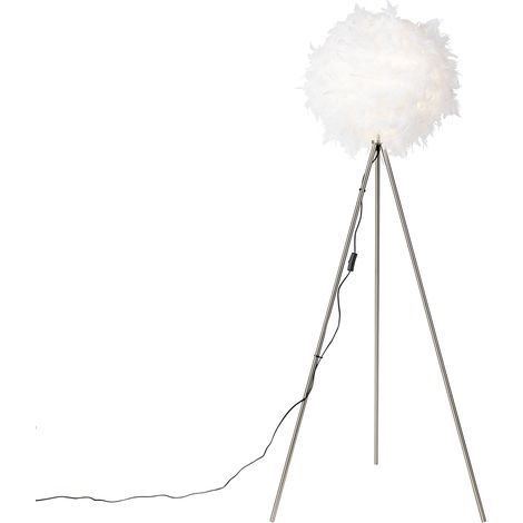 Smart Romantic Floor Lamp White Incl. Wifi A60 - Feather