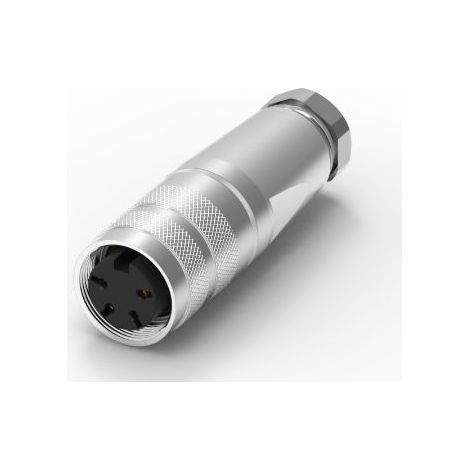 Connecteur DIN RS PRO, 4 contacts, Femelle, Montage sur câble, A souder M16 ( Prix pour 1 )