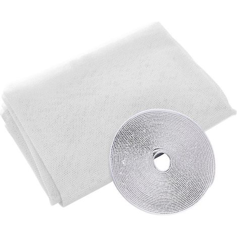 Lot de 4 moustiquaires de fenêtre avec bandes auto-adhésives - 130 cm x [Mesure] (1/5)
