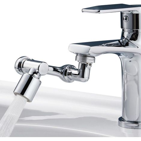 Multifunctional Swivel Faucet Extension, 1080° Brass Faucet Extension, Water Saving Faucet Adapter, Adjustable Faucet Head (1/5)