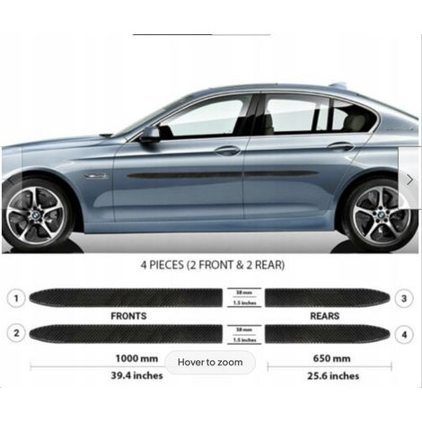 BMW 5 2010-2016 - Molduras laterales de puertas negras (1/5)