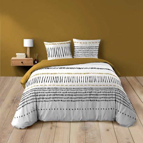 Parure de lit 3 pièces – 240 x 220 cm – 100% coton – 42 fils Chicago (1/5)