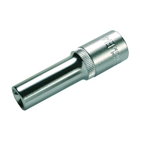 BGS Steckschlüssel-Einsatz E-Profil tief Antrieb Innenvierkant 12,5 mm (1/2") SW E14 - 6444