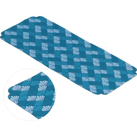 Sets de table brodés en maille style chinois pour service à thé, idéal pour la maison ou le salon de thé, motif éventail bleu turquoise (1/5)
