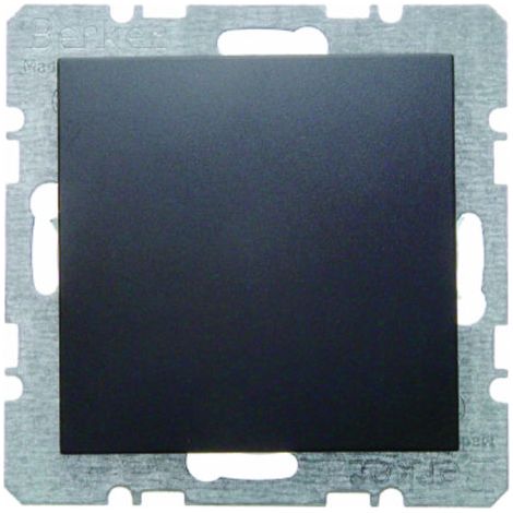 Berker S1 B3 B7  Couvercle aveugle avec cadre à griffes anthracite 6710091606