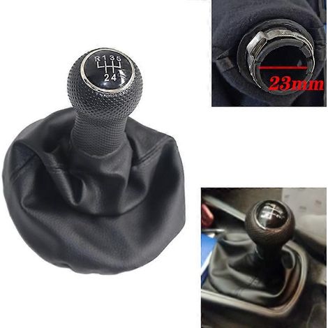 Soufflet de levier de vitesse en cuir 23 mm pour Seat Leon 2000-2001 et Toledo 1999-2001 (5 vitesses) - Accessoires auto (1/5)