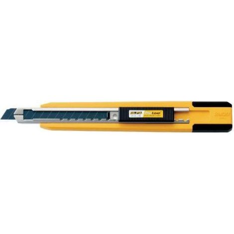 OLFA PA-2 CÚTER CON BLOQUEO AUTOMÁTICO, CAMBIO AUTOMÁTICO DE CUCHILLA, CARGADOR PARA 5 CUCHILLAS Y CUCHILLA 9MM