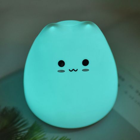 Veilleuse Chat - Silicone Et Abs - Capteur Tactile - Pour Chambre Bureau Enfants - 0 3 W - 1 Pièce (1/5)
