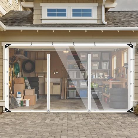 Bâche Transparente 420 g/m², avec 2 Fermetures éclair étanches(2.4 X 4.5M) (1/5)