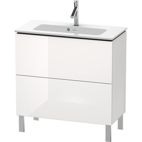 Meuble sous-vasque Duravit L-CUBE Compact 704x820x391mm blanc brillant