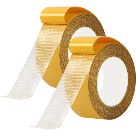 2 pcs ruban adhésif double face pour tapis, ruban antidérapant polyvalent, sans colle résiduelle, utilisé pour les tapis, le bois, les sols (3200CM) (1/5)