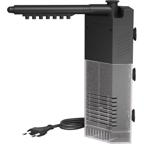 Filtre D'angle - Nano Aquarium - Pompe Intégrée 250 L/h 3 W - Filtration Mécanique Et Biologique - Pour Petit Aquarium Intérieur - 1 Pièce