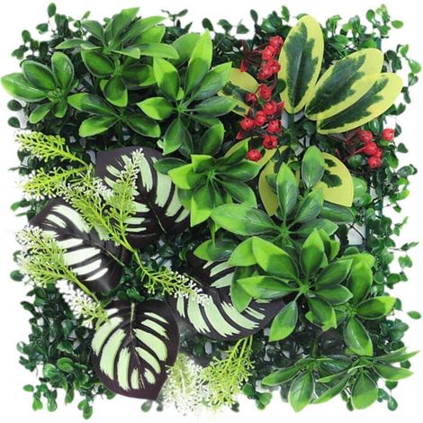 Panneau mural en gazon artificiel, plantes vertes, touche réaliste, décoration murale pour clôtures en bois. Décorations de mariage pour la maison (1/5)