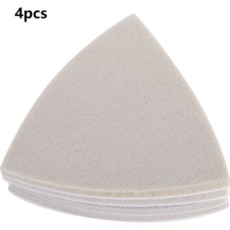 Ortviai Blocs de ponçage triangulaires en mousse, 4 pièces, grain 1800-2000, 90 x 90 x 90 mm, pour surfaces courbes et planes (1/5)