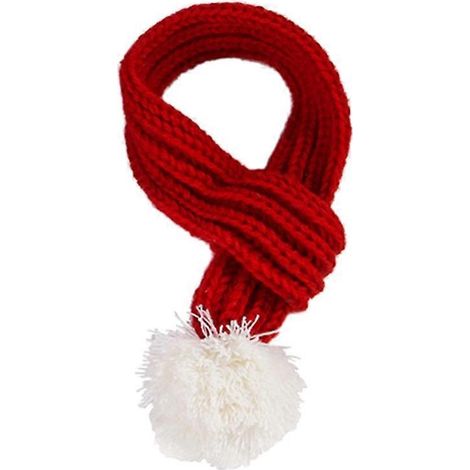 Rotes Strickhalsband für Hunde und Katzen, kreativer Weihnachtsschal für Haustiere, Partydekoration, niedliches Wollaccessoire Größe M.