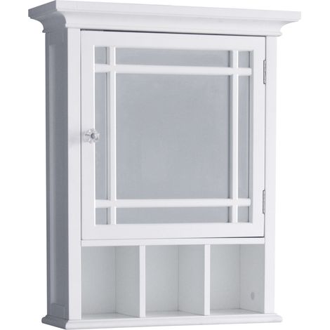 Teamson Home Neal Arredo Bagno Armadietto In Legno Con Specchi Bianco 7442 (1/5)