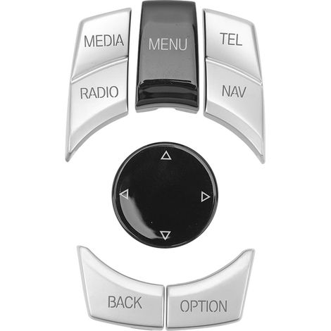 GARRYFIZH 6PCS Car Multimedia Control Button Exquisite Comfortable Touch Knob Cover Fit For 1 3 5 6 Series Electrosilvering (1/5)