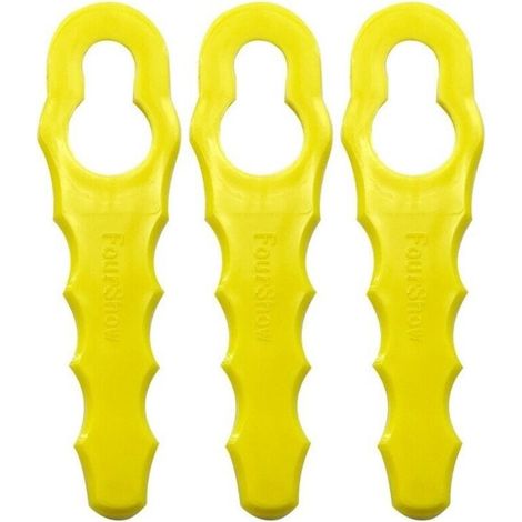 Packung mit 100 Ersatzmessern für Ryobi Rasentrimmer – Doppelt gezahnte Messerköpfe RAC155, RAC157, RAC158 – Für Gras und Gestrüpp – RAC158