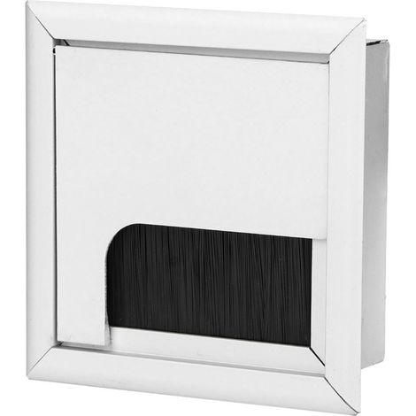 Cache supérieur carré en aluminium pour bureau, range-câbles d'ordinateur, passe-câbles. (1/5)