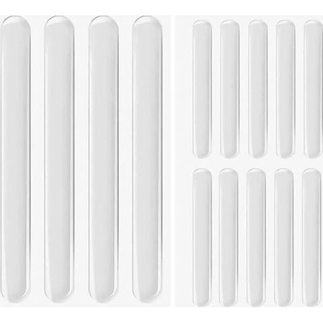 Transparente Schutzpads, 14 Stück Gummipuffer, geräuschdämpfende Möbelgleiter für Schranktüren (1/5)