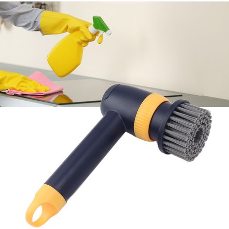 Brosse de nettoyage électrique, brosse à carrelage, brosse de nettoyage électrique, brosse rotative, bleue (1/5)