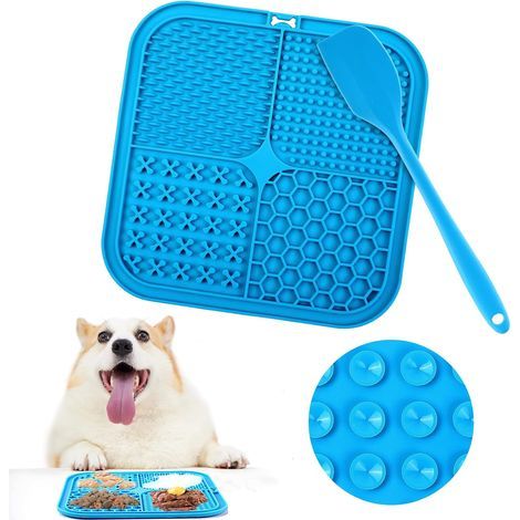 Leckmatte, 4 Texturen, BPA-freies Silikon, 77 Saugnäpfe, für Hunde und Katzen (1/5)