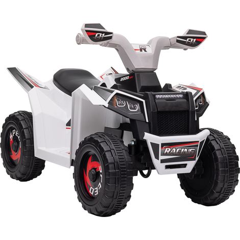 Quad électrique enfant 6V avec batterie, marche avant/arrière, 70 x 41,5 x 48,5 cm, blanc (1/5)