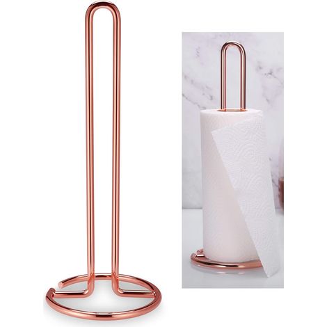 Porte-serviettes de cuisine en métal, simple autoportant, porte-rouleau de papier de cuisine, convient pour la cuisine, la salle à manger, la chambre à coucher, le salon (1/2)