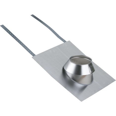 Poujoulat – Collier pour fumisterie inox 15 à 30° – Diamètre int. 150mm – Diamètre ext. 214mm – Pour toitures en tuiles (1/4)