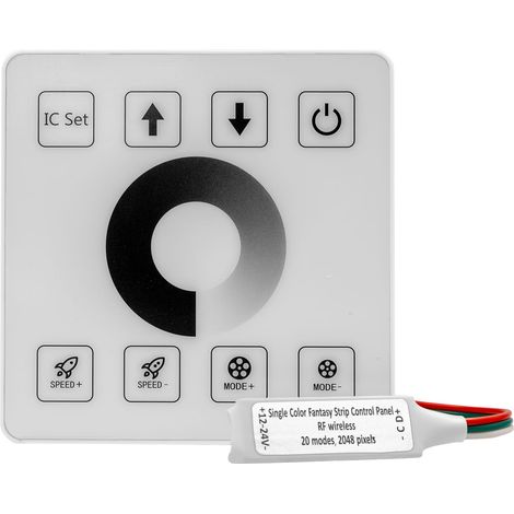 Contrôleur sans fil pour ruban LED avec panneau tactile RF (1/2)