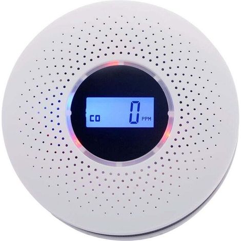Carbon monoxide alarm detector and smoke detector with digital LCD display (1/4)
