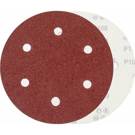 Schleifscheibe, Körnung 225 mm, P100, 6 Löcher, Klettscheiben, 10 runde Schleifpapierpads für Trockenbauschleifer, Giraffenschleifer, Wandschleifer