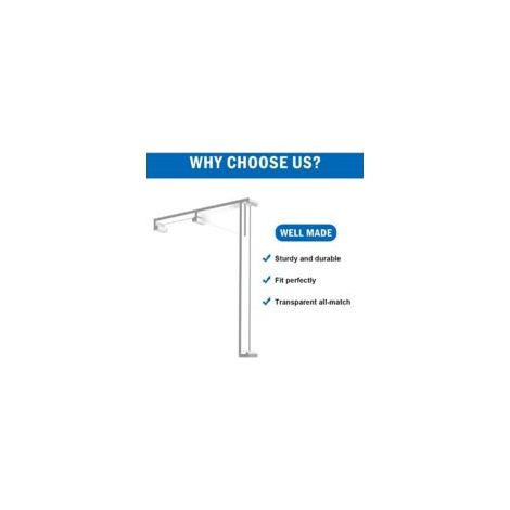 Set di 4 clip per mantovana da 3,5 pollici per tende verticali, clip trasparenti per mantovana per tende verticali, staffa di installazione a scomparsa per tende verticali - Crezuo