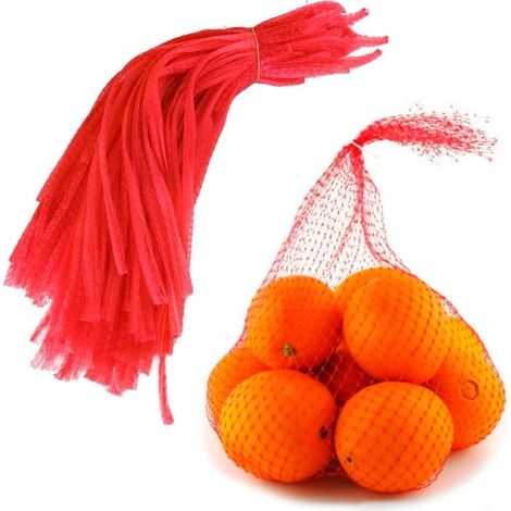 Sac filet à cordon coulissant en maille, rangement écologique pour œufs, lot de 2, plastique durable, format pratique pour cuisine et marché (1/5)