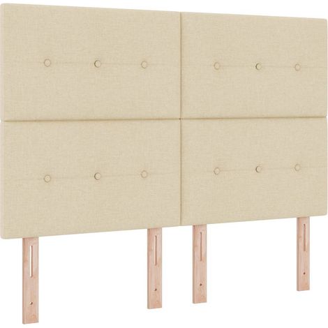Maison Exclusive - Boxspringbett mit Matratze mit LED Creme 160 x