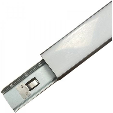 Lampada LED Lineare a Sospensione Allungabile Nero CCT 40W 4400 lm 1200x50x60 mm